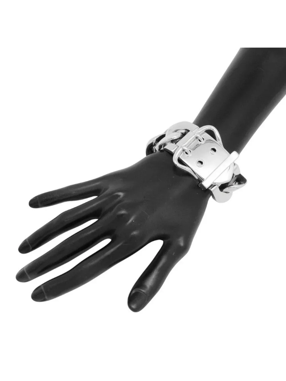 Hermes Bracelet Boucles Sellier Silver